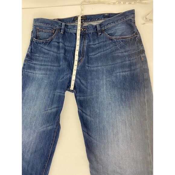 Sean John Jeans Blue Leather Patches 100% Cotton - Size 42 - Picture 4 of 10